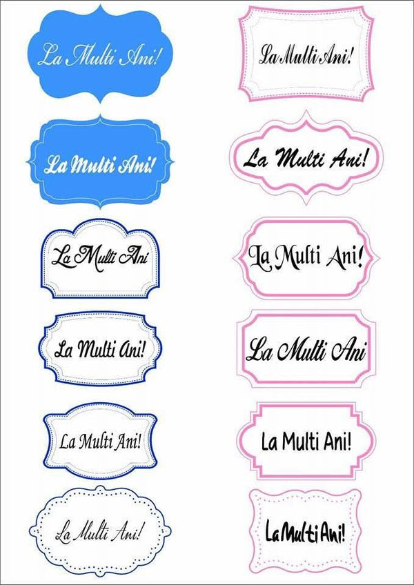 Imagine comestibila, vafa, format A4, Mesaj Aniversar Imagini comestibile Nati Shop
