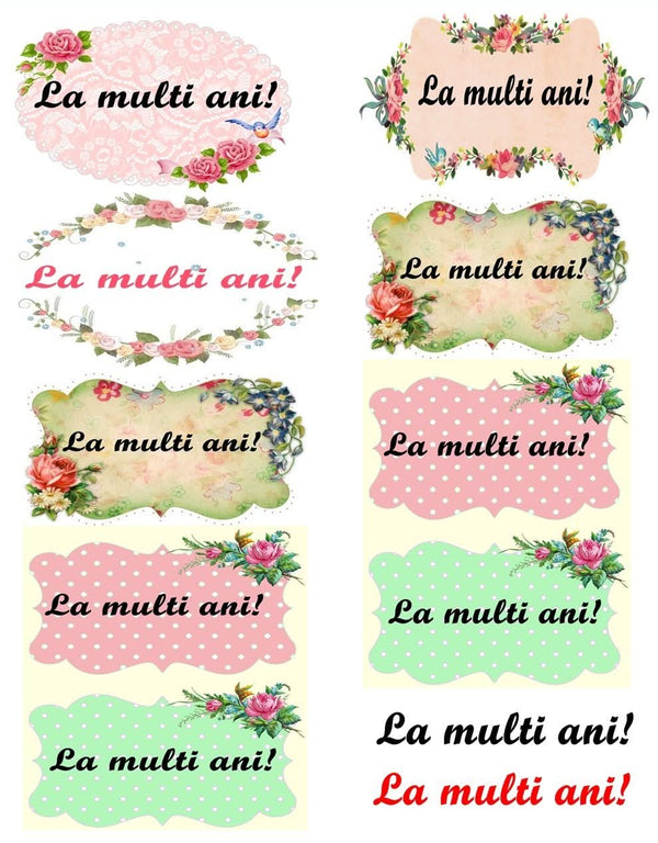 Imagine comestibila, vafa, format A4, Mesaje Aniversare Imagini comestibile Nati Shop