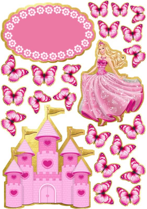 Imagine comestibila, vafa sau icing, format A4, Barbie Imagini comestibile Nati Shop