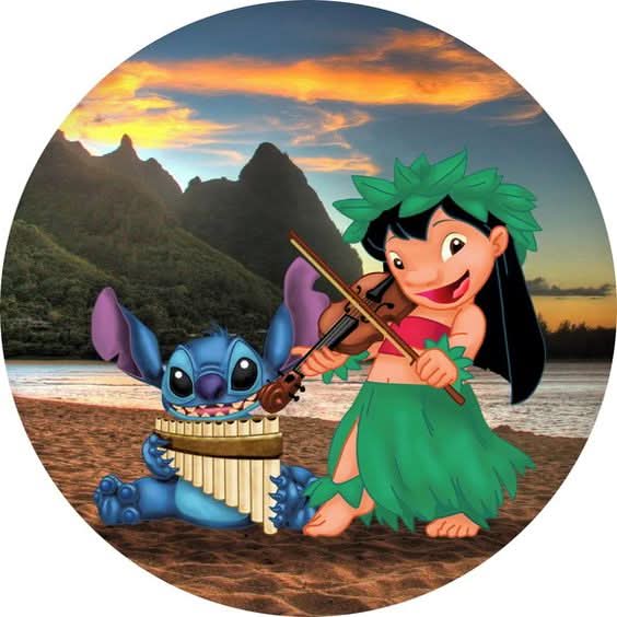 Imagine comestibila, vafa sau icing, format A4, Lilo and Stitch Imagini comestibile Nati Shop