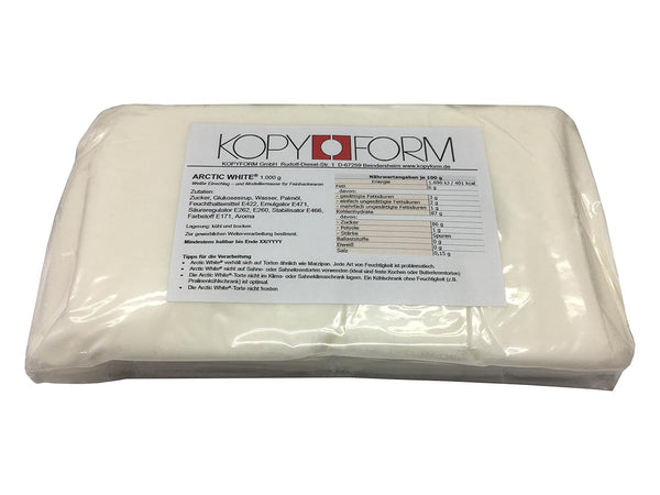 KOPYFORM roll fondant Arctic White® 1kg, alb Pasta de zahar Naty Shop Default Title