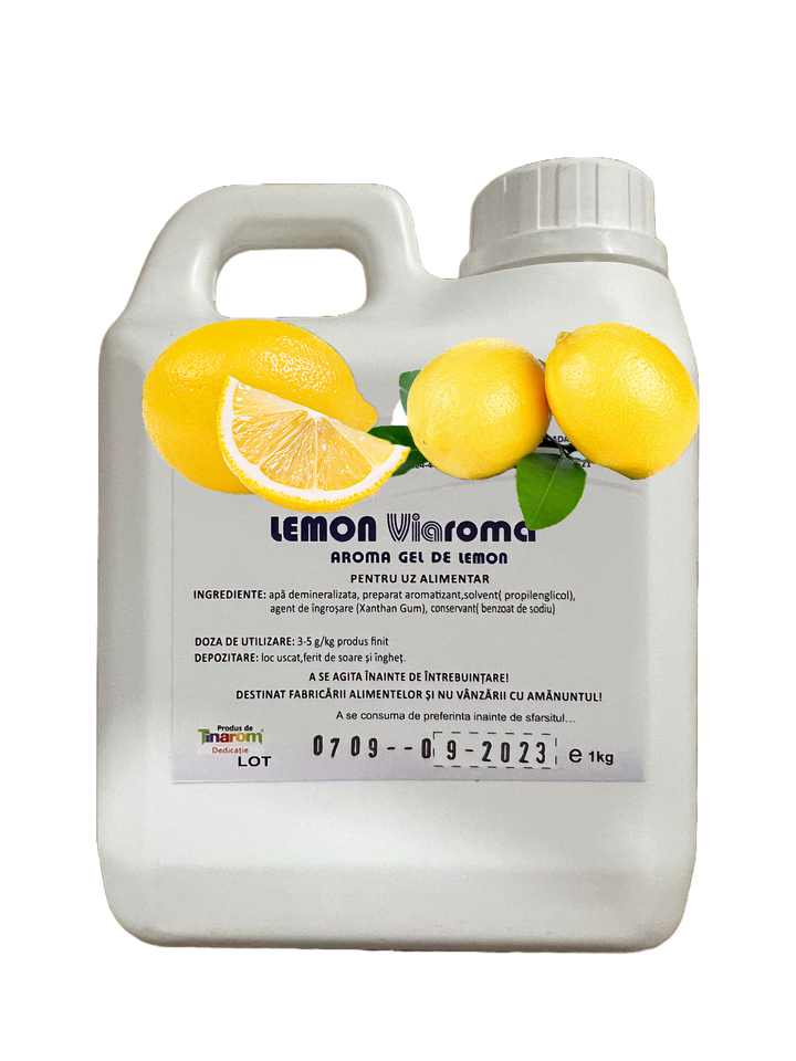 Aroma gel de lamaie, 1kg Materii Prime Profesionale Nati Shop