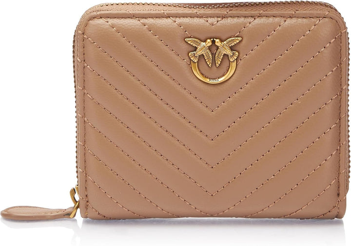 Pinko Women's Taylor Zip autour de moutons Nappa Chevron Travel Accessoires de voyage