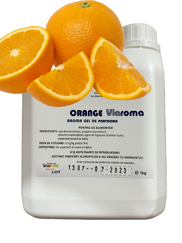 Aroma gel de portocale, 1kg Materii Prime Profesionale Nati Shop