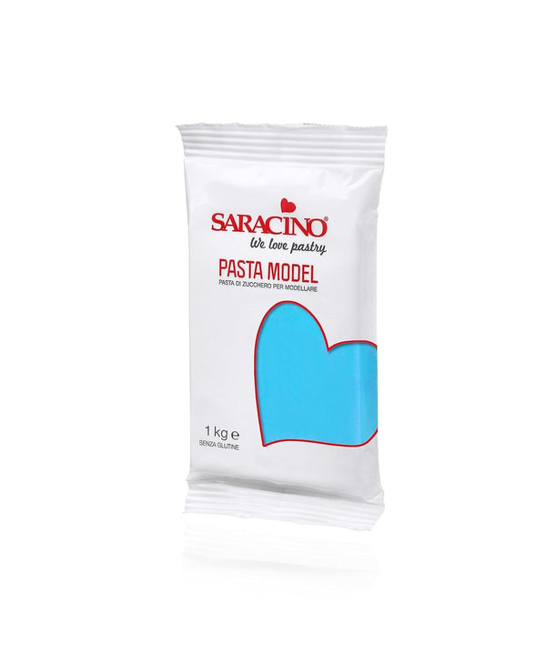 Saracino Fondant Model Light Blue Pentru modelare 1 kg Fără gluten Made In Italy... Pasta de zahar Naty Shop Default Title