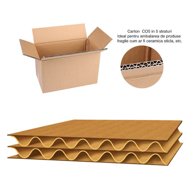 Set 20 cutii carton CO5, EB, 365 x 220 x 125 Cutii ambalare Nati Shop